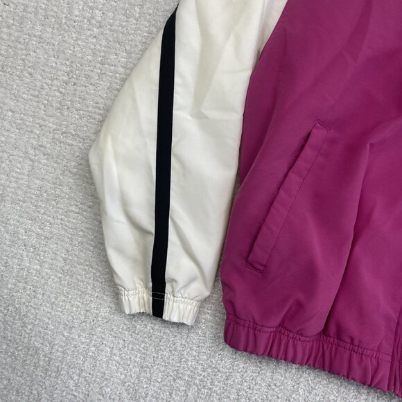 Y2K Retro Reebok Pink / White Windbreaker Jacket Woman Small Full Zip VTG - Picture 8 of 15
